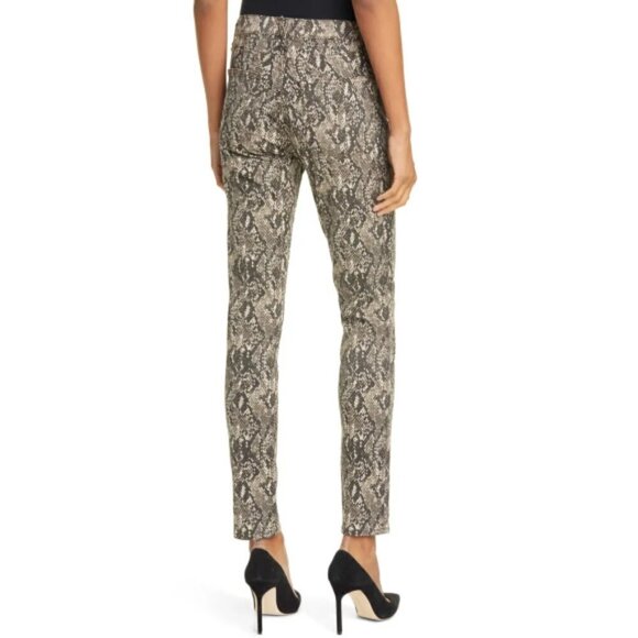 VERONICA BEARD 'Kate' Snake-Print High-Rise Skinny Jeans, Nude - Picture 2 of 3